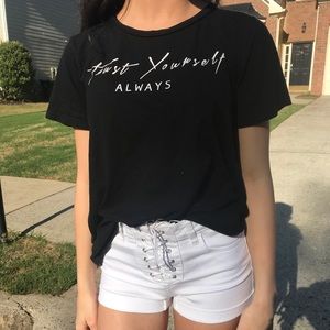 Black Graphic “Trust Yourself Always” t shirt
